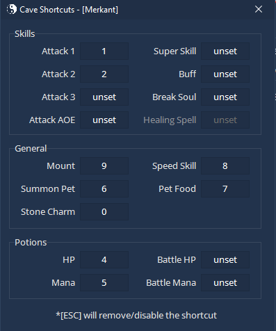 Cave Shortcuts