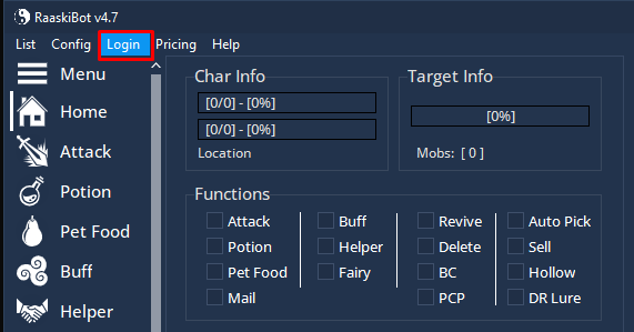 Login/Relog